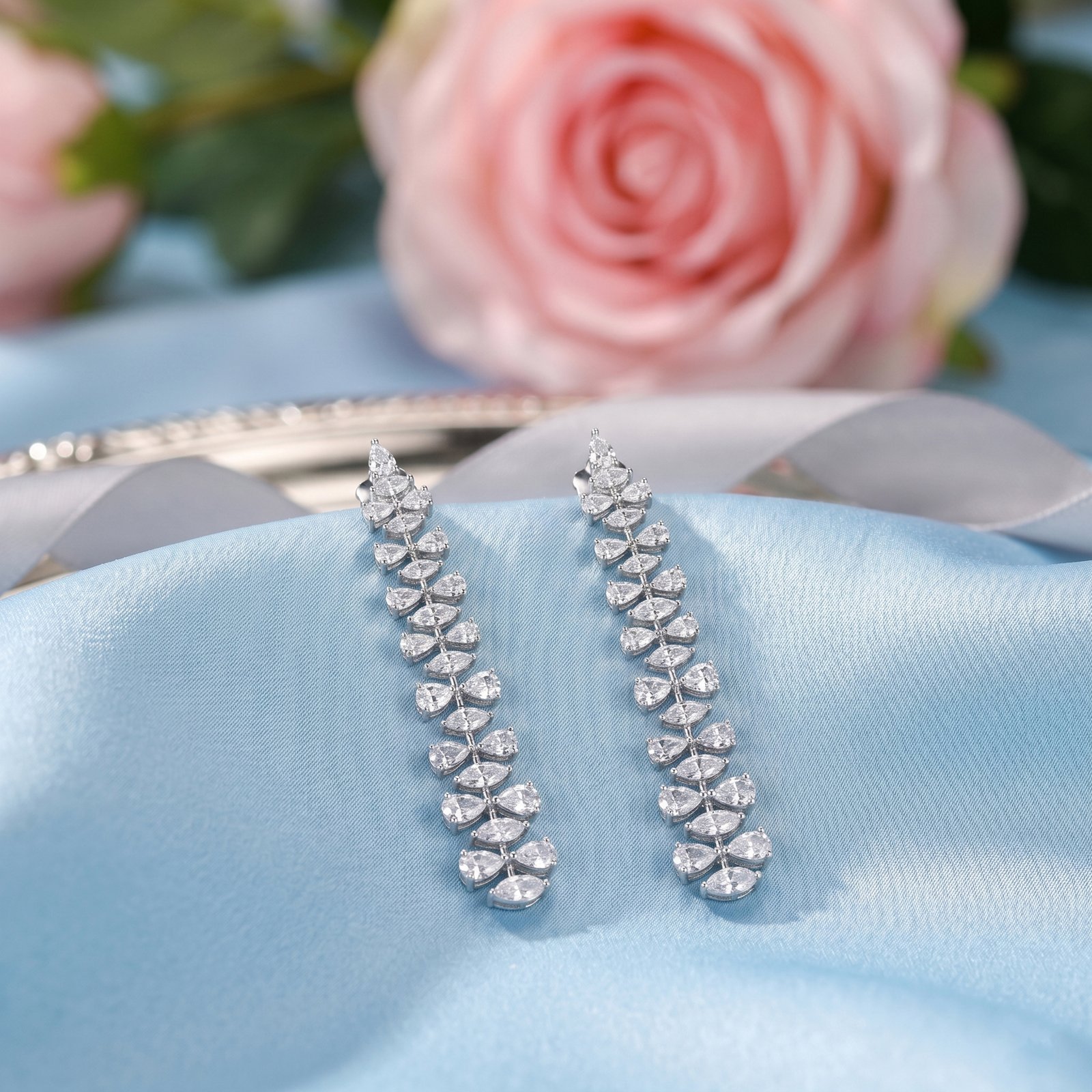 Silver Rain Earring
