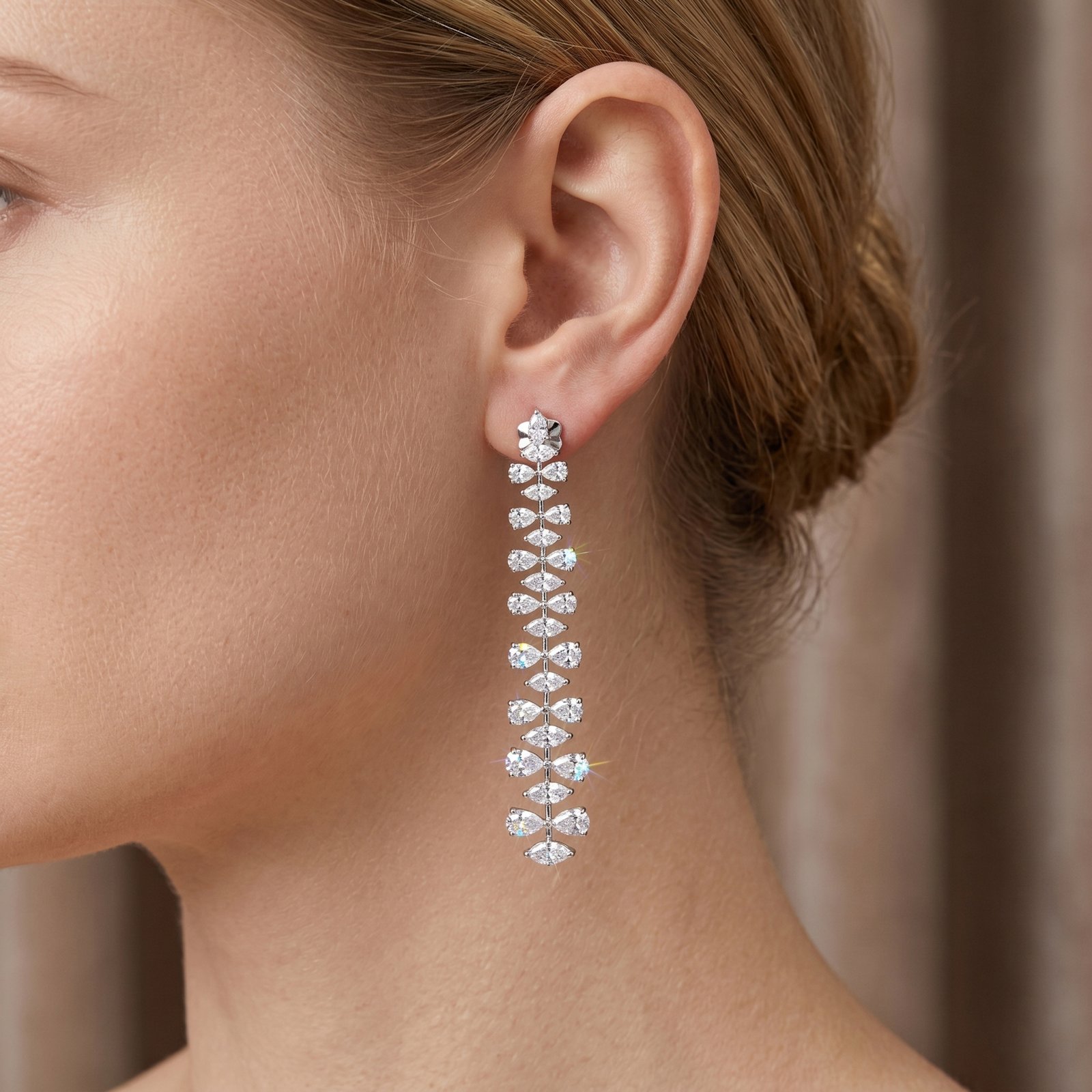 Silver Rain Earring